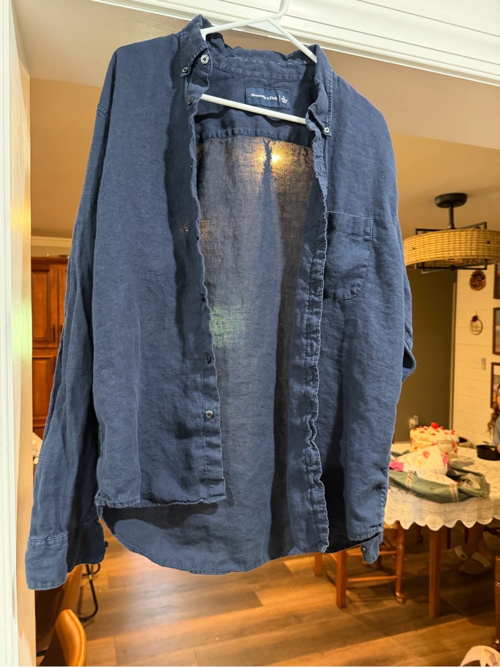 Abercrombie & Fitch Navy Button-Down Shirt
